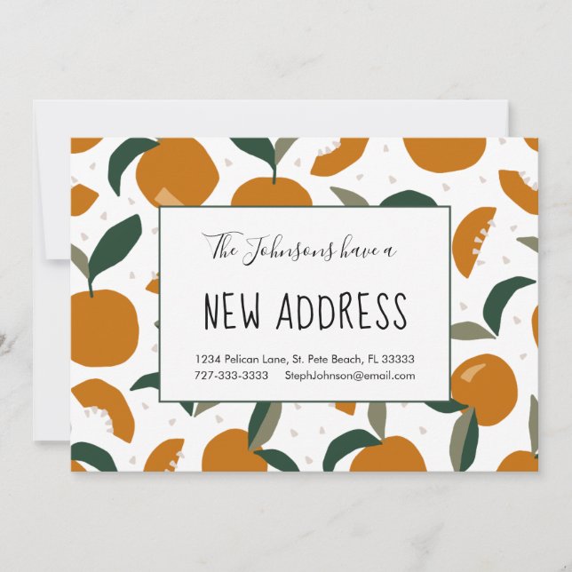 Anuncio Abundancia de Naranjas Nueva dirección de inicio (Anverso)