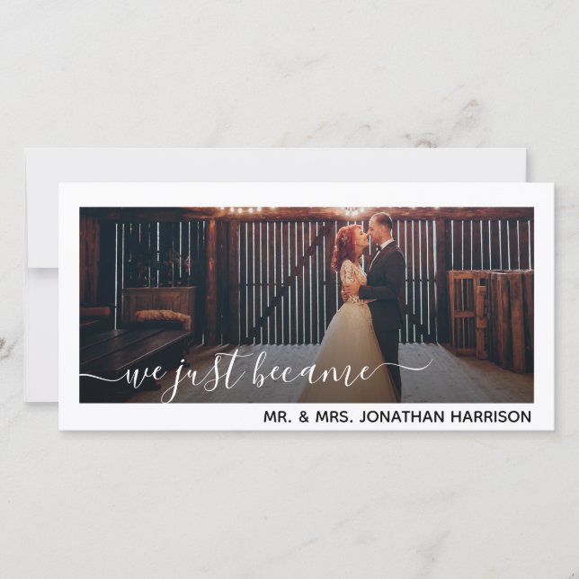 Anuncio Acabamos de convertirnos en Sr Sra Foto Recién Cas (Anverso)