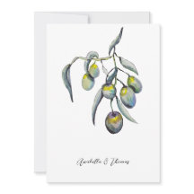 Aceitunas mágicas acuarela pintada a mano