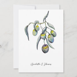 Anuncio Aceitunas mágicas acuarela pintada a mano