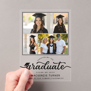 Anuncio Acrílico de Colaje de Fotos de Graduación