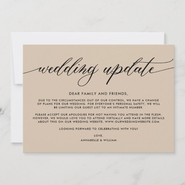 Anuncio Actualización de boda | Boda menor (Anverso)