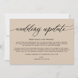 Anuncio Actualización de boda | Boda menor