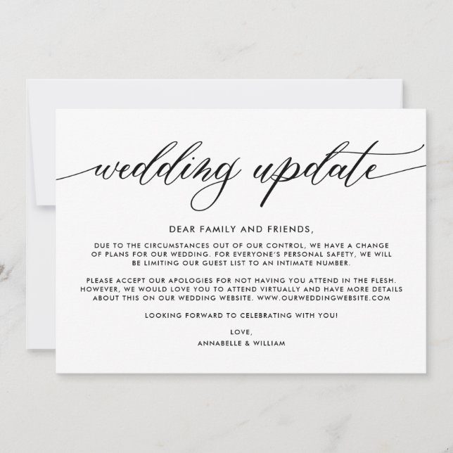 Anuncio Actualización de boda | Boda menor (Anverso)