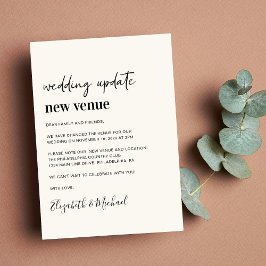 Anuncio Actualización de Boda de Crema de Nuevo Lugar