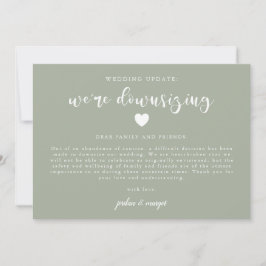 Anuncio Actualización de boda Reduciendo Sage Green