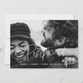 Anuncio Actualización de foto de boda pospuesta minimalist