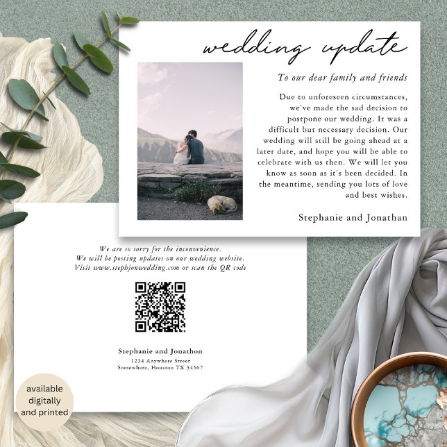 Anuncio Actualización de foto de posposición de boda con g (Front and back view)