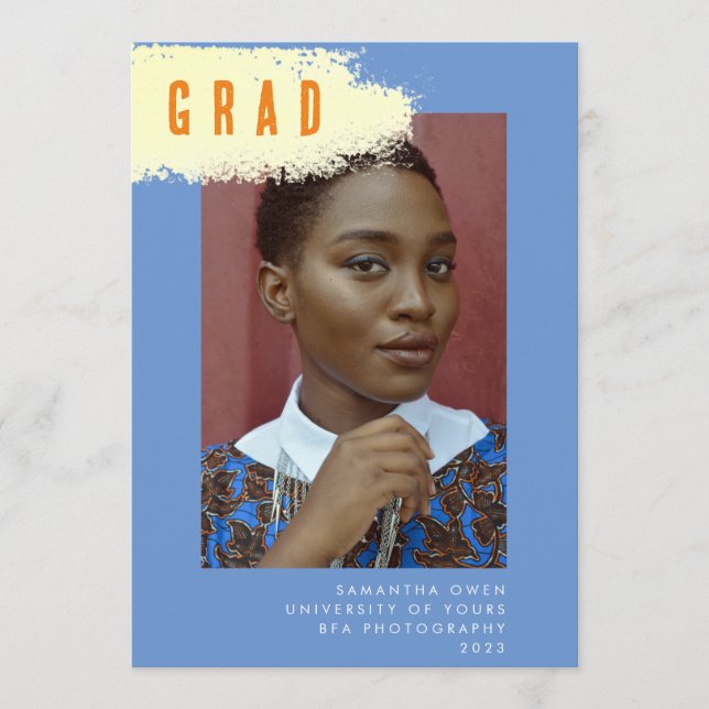 Anuncio ACTUALMENTE AZUL AMARILLO SPLASH GRAD Foto GRAD (Anverso)