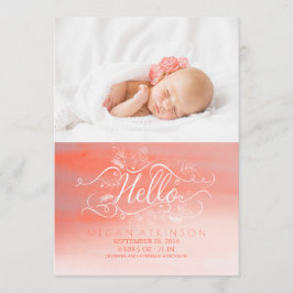 Anuncio Acuarela blanca y rosa recién nacida bebé recién n