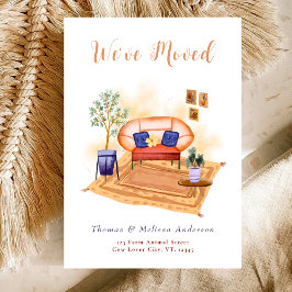 Anuncio Acuarela Boho nos hemos mudado Nueva dirección