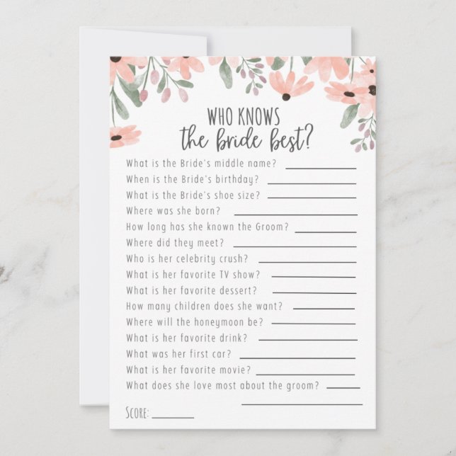 Anuncio Acuarela botánica que conoce a la novia como mejor (Anverso)