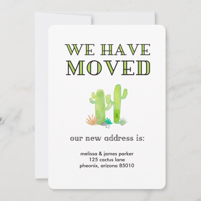 Anuncio Acuarela del desierto Cactus Cambio de dirección (Anverso)