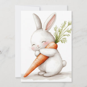 Anuncio Acuarela Fluffy Bunny Carrot Love