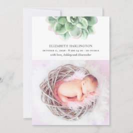 Anuncio Acuarela suculenta. Recién nacido. Nacimiento de c