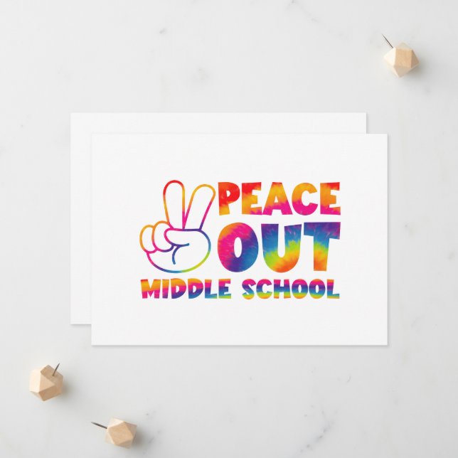 Anuncio Adiós Escuela Secundaria Tie Dye Último Día De Esc (Anverso/Reverso In Situ)