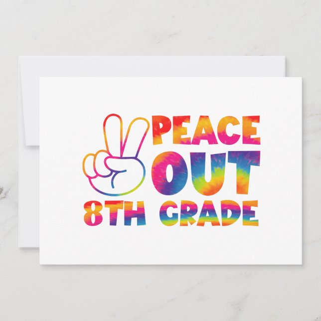 Anuncio Adiós Octavo Grado Tie Dye Último Día 8vo Grado  (Anverso)