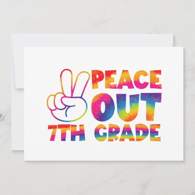 Anuncio Adiós séptimo grado Tie Dye último día 7º grado (Anverso)