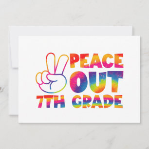 Anuncio Adiós séptimo grado Tie Dye último día 7º grado