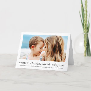 Anuncio adopción de foto mínima deseada elegida amada adop