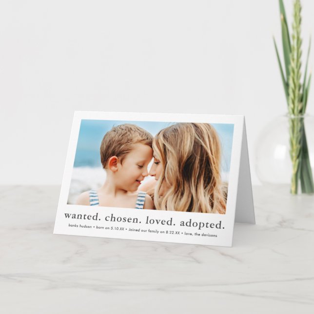 Anuncio adopción de foto mínima deseada elegida amada adop (Anverso)