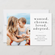 Adopción de foto mínima Querido Elegido Amado