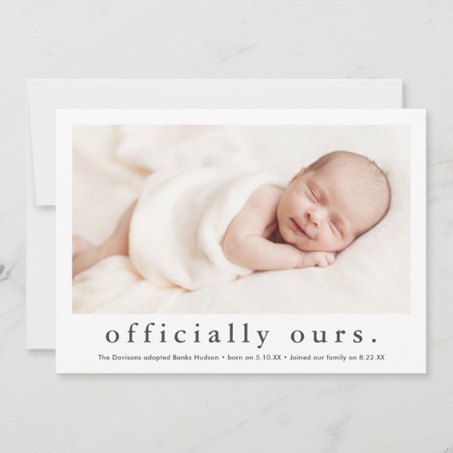 Anuncio Adopción Mínima de Fotos Oficialmente Nuestros (Anverso)