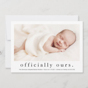 Anuncio Adopción Mínima de Fotos Oficialmente Nuestros