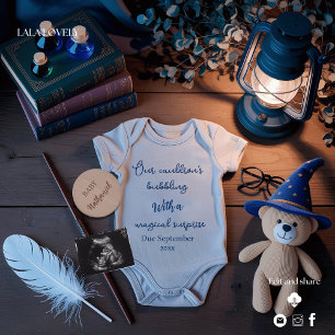 Anuncio adorable de embarazo para Halloween