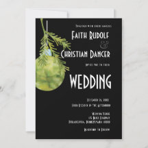 Adorno de Navidad Verde, Boda Moderna