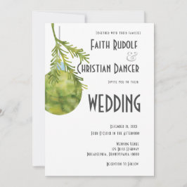 Anuncio Adorno de Navidad Verde, Boda Moderna