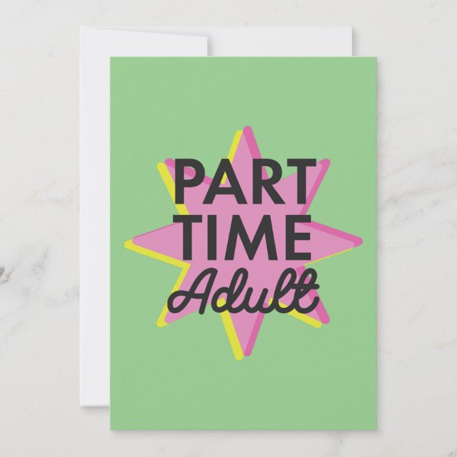 Anuncio Adulto a tiempo parcial (Anverso)