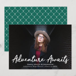Anuncio Adventure Awaits Script Green Photo Graduation