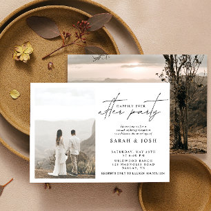 Anuncio Afortunadamente Después De La Recepción De La Boda