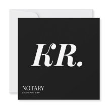 Agente de Firma Notario Público Monograma elegante