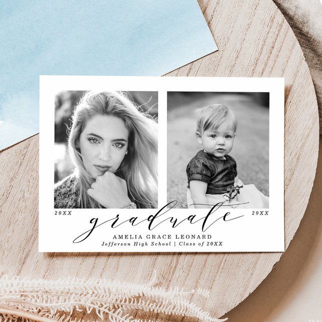 Anuncio Ahora y Entonces Foto Azul de Graduación (Subido por el creador)