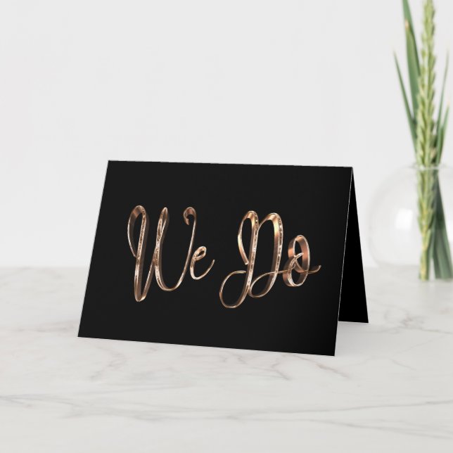 Anuncio Ahorramos La Moda De Oro De Cobre Negro Boda (Anverso)