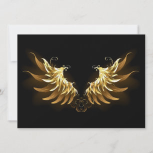 Anuncio Alas del Ángel de Oro sobre fondo negro