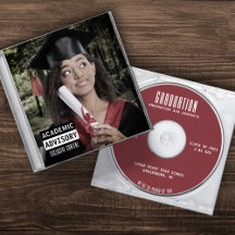 Álbum Funda de CD de música tapa graduación roja