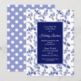 Anuncio Almuerzo de vacaciones con koi azul y blanco