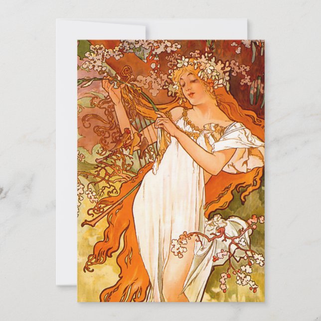 Anuncio Alphonse Mucha modernidad primavera (Anverso)