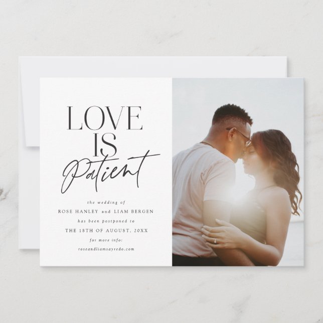 Anuncio Amor de Guión Pospuesto Cambiar la Fecha (Anverso)