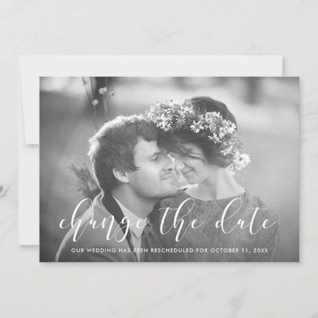 Anuncio Amor delicado | Foto de boda Cambia la fecha (Anverso)