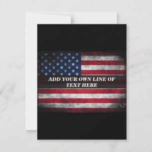 Anuncio Añadir tu texto a la bandera estadounidense