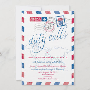 Anuncio Antiguo de Correo Aéreo Militar en Mudanza