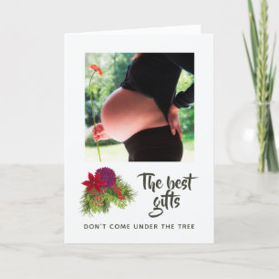 Anuncio Anunciando bebé de Navidad floral acuarela