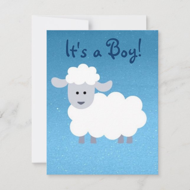 Anuncio ¡Anuncio de nacimiento! It's a Boy! (Anverso)