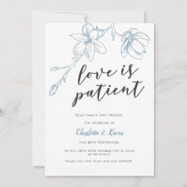 Anuncio Aplazamiento de Boda Floral Amor es Paciente