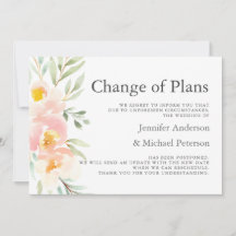 Aplazamiento de Boda Nuevo Plan Floral Melocotón R