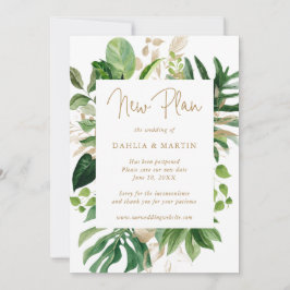 Anuncio Aplazamiento del Boda del oro de la vegetación tro